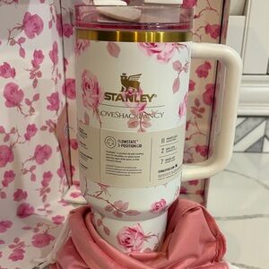 Stanley Quencher H2.0 Tumbler with Pink Floral Design- Love Shack Fancy